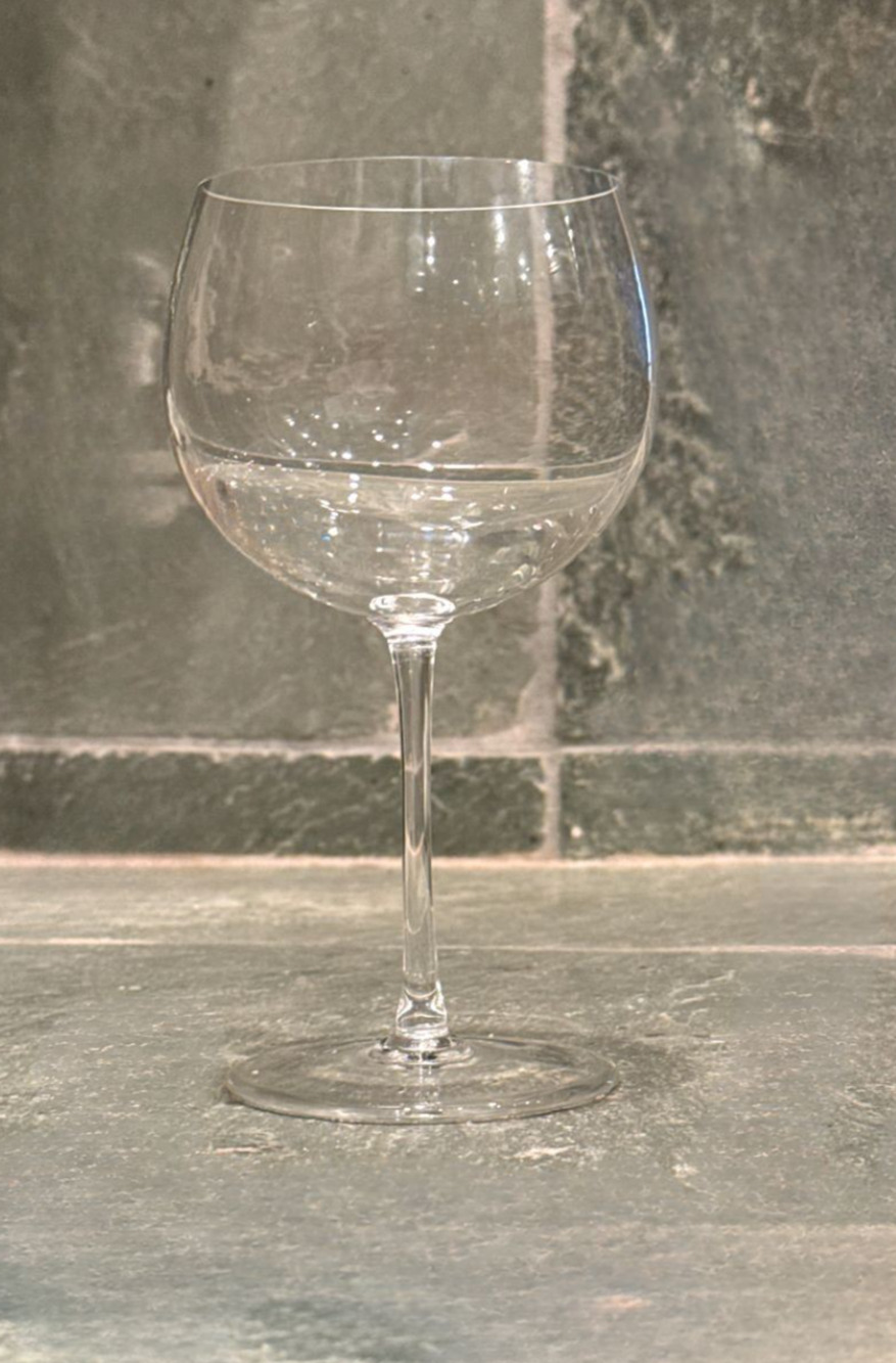 Vintage 1980s Tiffany Co Home Essentials Balloon Wine Glass Water Goblet 7.25